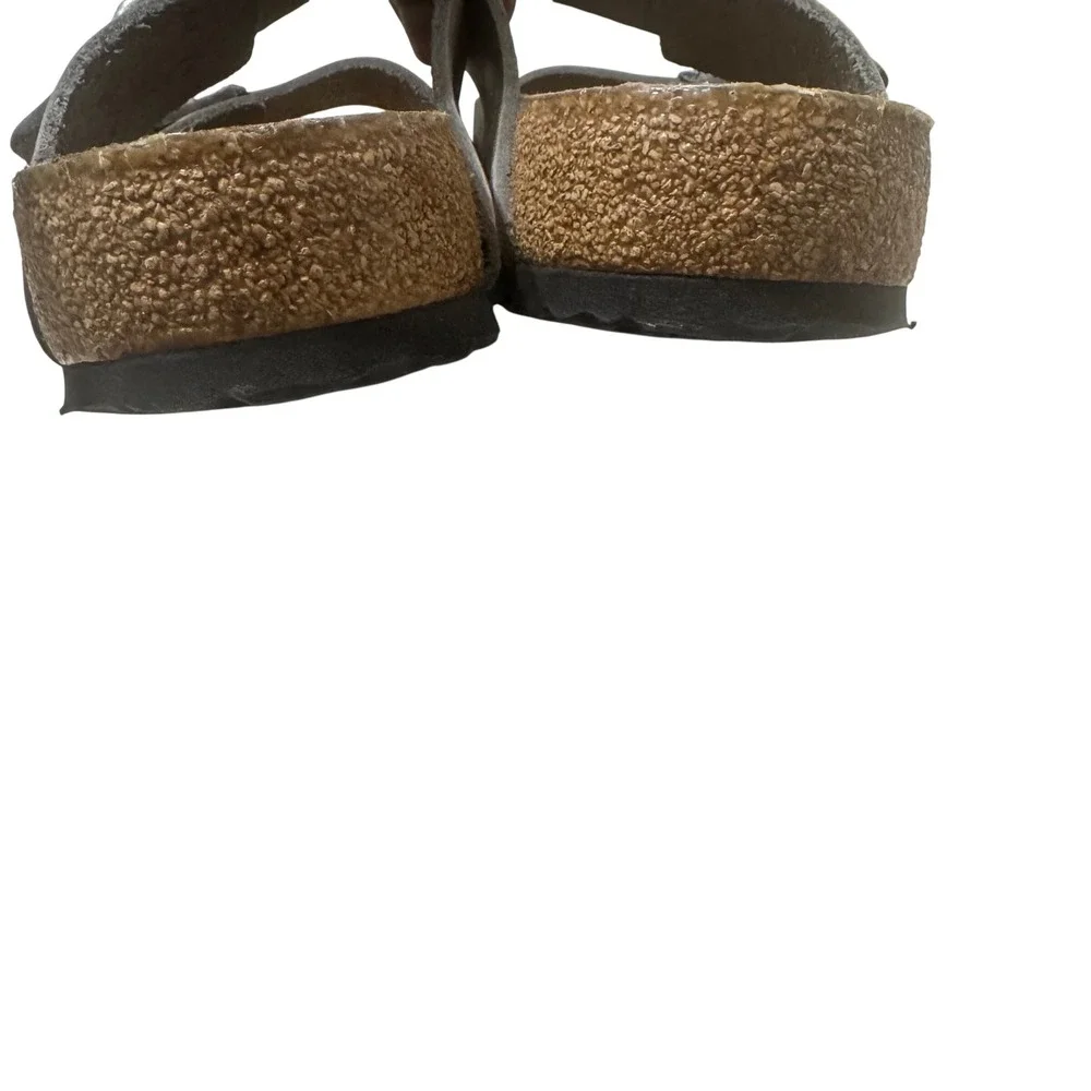 Birkenstock Arizona Sandals Mens 43 10 Tobacco Brown Oiled Leather Slide